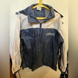 Red Rock Canyon Windbreaker Jacket Mens Size XL Navy Beige National Park